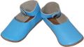 Merkloos Sans marque Lederen Babyslofjes Blauw | Klompslofjes - Blauw