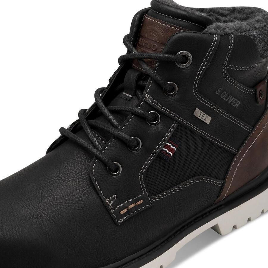 Lederen heren snowboots met vetersluiting