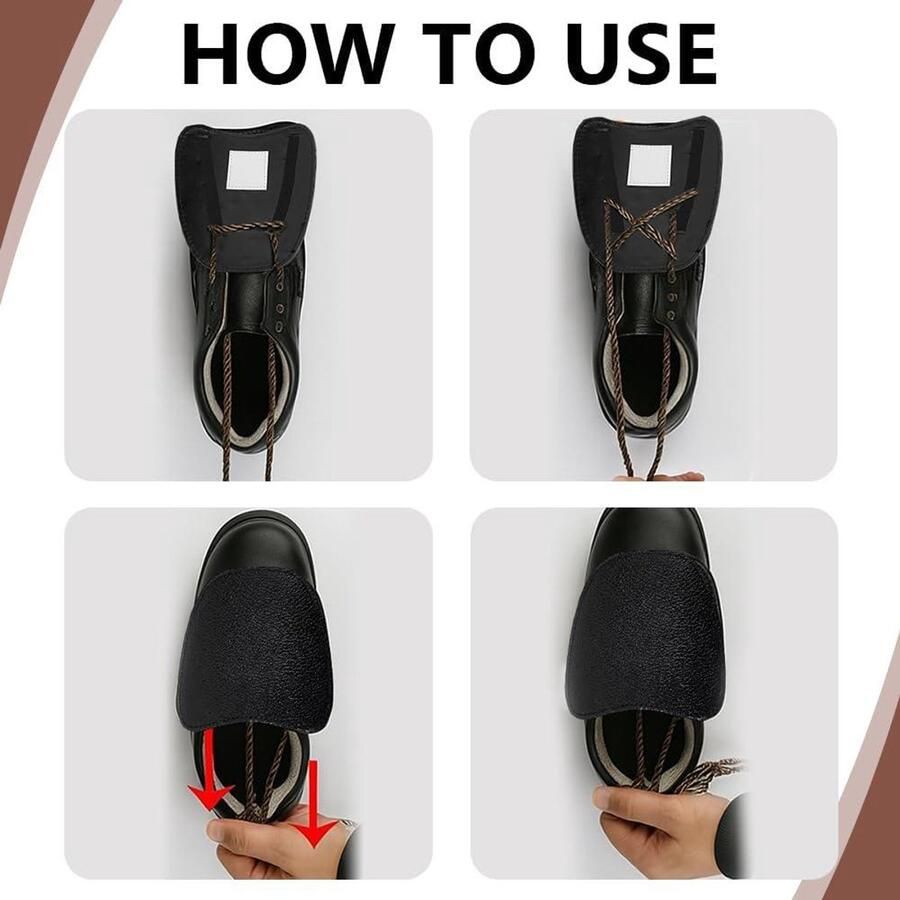 Lederen lasspats Hitte- en Slijtvast voor Laswerk Zwarte Schoenbeschermers met Brandwerende Laarzen