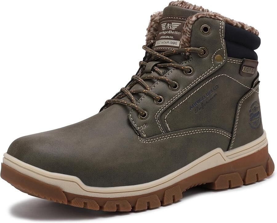 Lederen Winterlaarzen Heren Gevoerd Antislip Warm Outdoor Wandelen