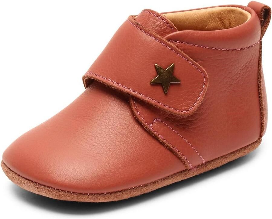 Leer baby slofjes met klittenband duurzaam en comfortabel