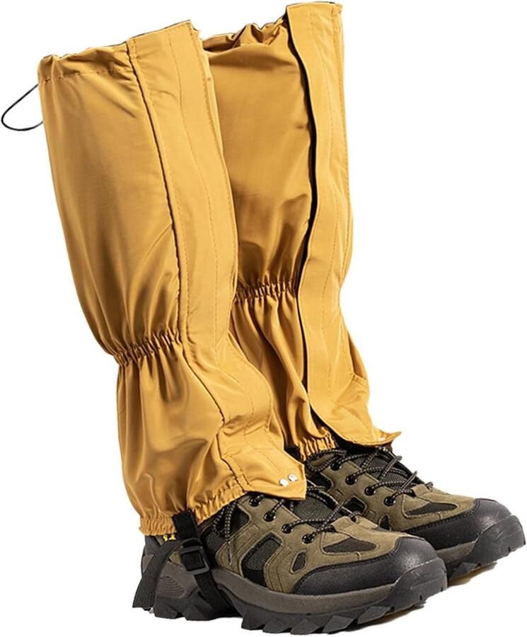 Leg Gaiters Schoenhoezen Beenbeschermers Buitenactiviteiten Bescherming Waterdicht Polyester Materiaal 40x Zwart Geel
