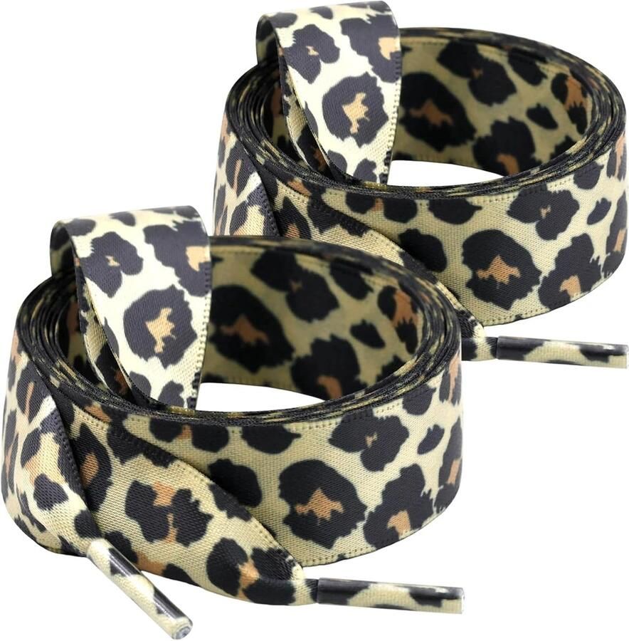 Leo Laces 1 Pair Leopard Pattern Lace Up Leopard Laces for Sports Shoes Running Shoes Trainers and Casual Shoes ShopVlot