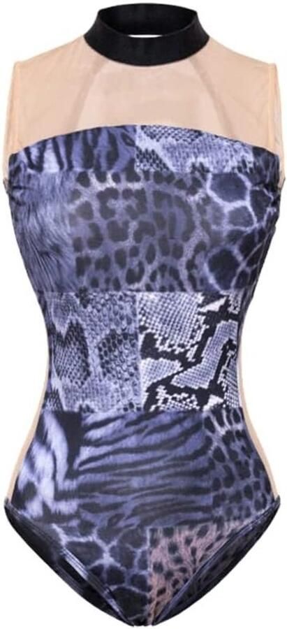 Leopard Ballet Shirt voor Dames Elegante Dans Top Jersey Leotard en Ballet Body voor Ballet en Gymnastiek