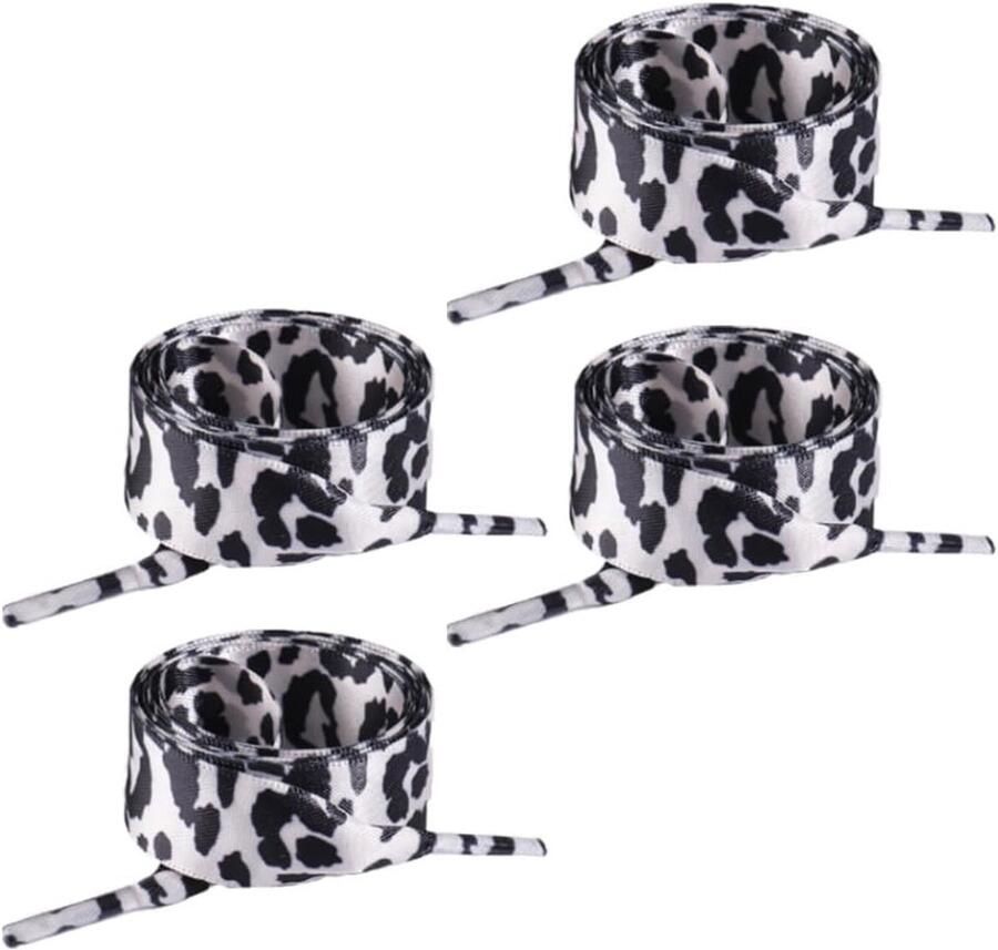 Leopard Print Veters Satijnen Platte Veters van Vervangende Schoenveters voor en Geschikt voor Alle Schoenen