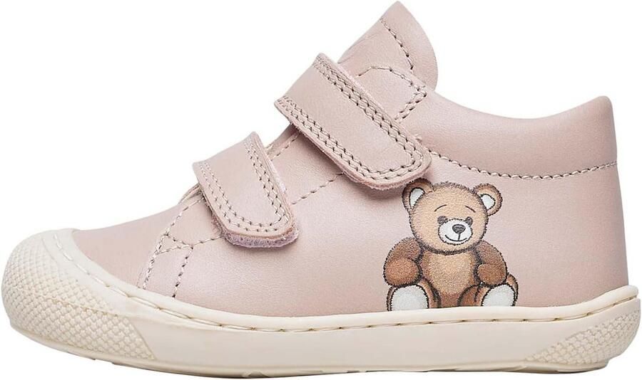 Leren Babyschoenen Meisjes met Klittenband en Antislipzool