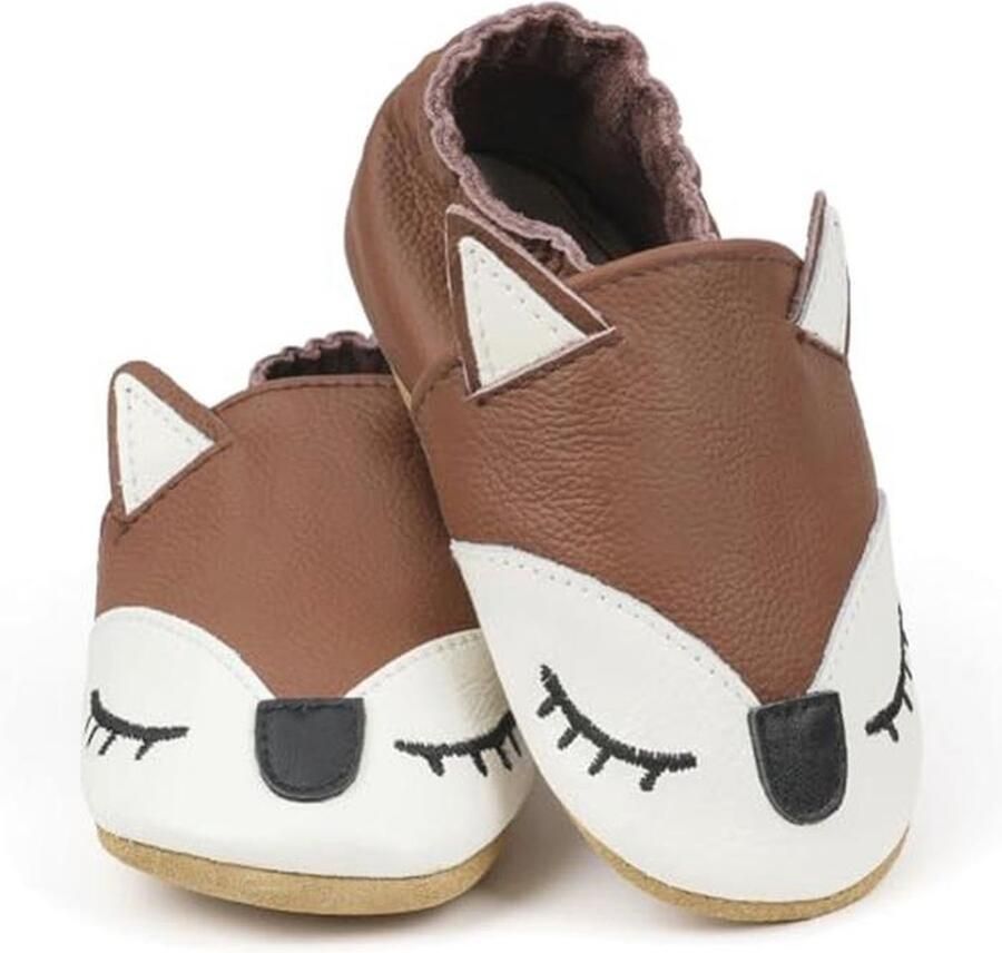 Zachte Leren Babyschoenen voor Baby's en Peuters Kruipschoenen en Eerste Schoentjes met Patroon