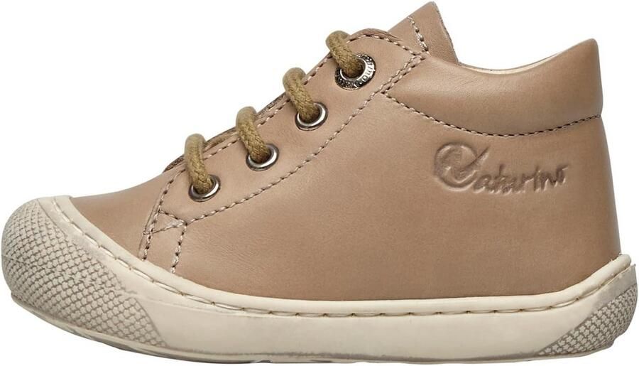 Leren babysneakers met veters voor eerste stapjes