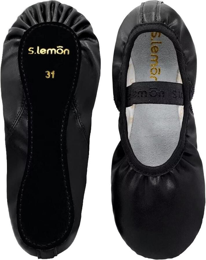 Leren Balletschoenen Meisjes met Volledige Suède Zool Dansschoenen Ballet