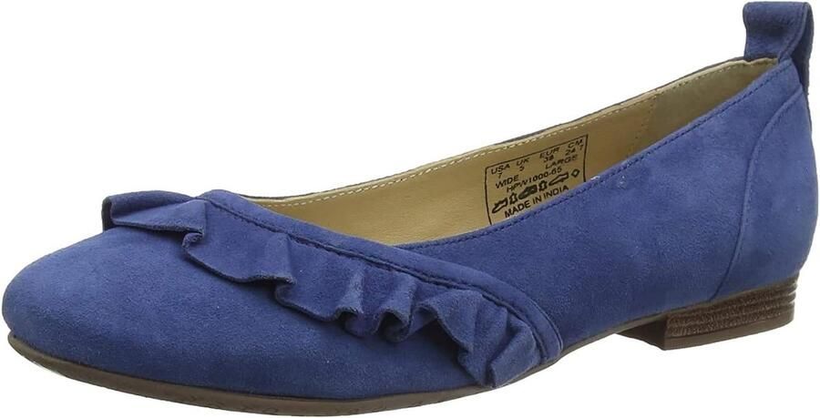 Leren Balletschoenen Platte Schoenen Dagelijks Gebruik Ruches Detail Laag Gestapelde Hiel