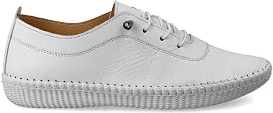 Leren Casual Sneakers Dames Comfortabele Vrijetijdsschoenen met Elastiche Veters