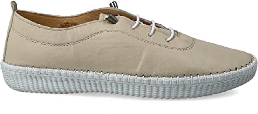 Leren Casual Sneakers voor Dames Comfortabele Vrijetijdsschoenen met Elastiche Veters en Platte Zool