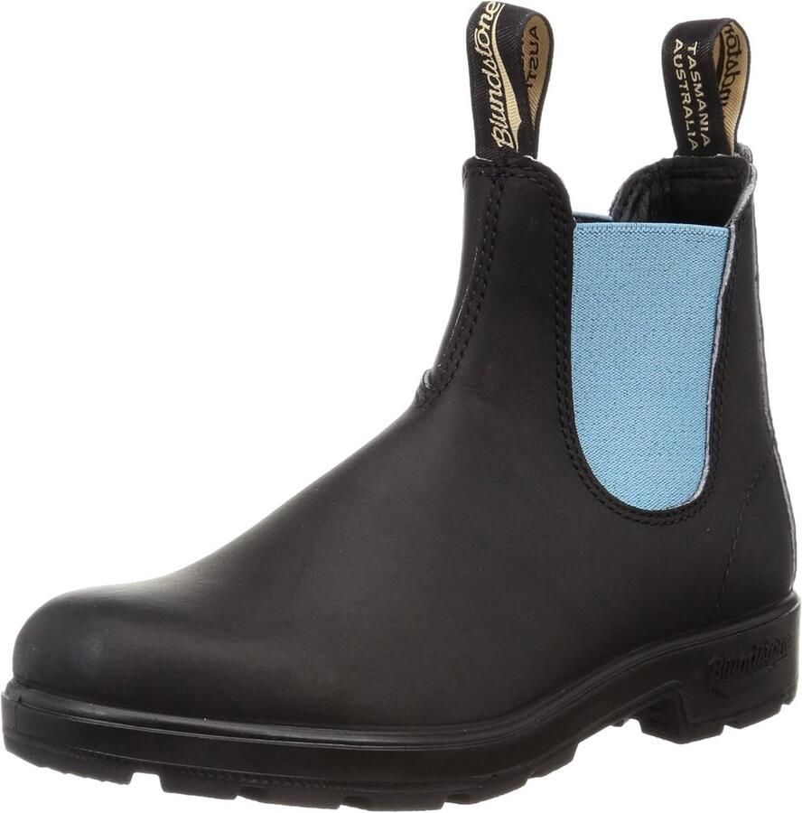 Leren Chelsea Boots Zwart Met Elastische Inzet voor en - Foto 1
