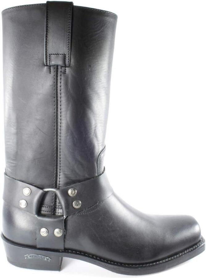 Leren Cow Biker Western Laarzen Vierkante Neus met Decoratief Sierspoor Unisex