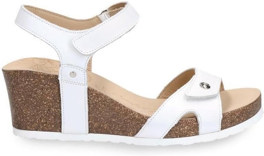 Leren Damessandalen met Sleehak Comfortabele Zomer Wedge Sandaal met Klittenband