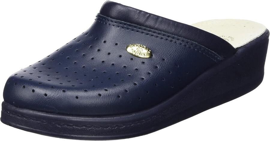 Leren Damessloffen met Leren Binnenzool en Lichtgewicht Rubberen Zool