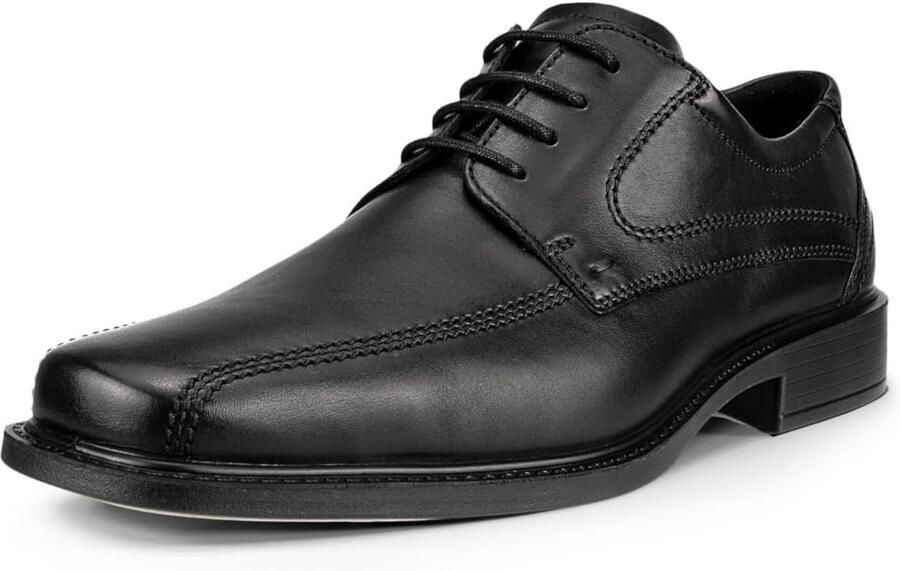 Heren Derby Schoenen Zwart Leer Veter Comfortabele Grote Maten