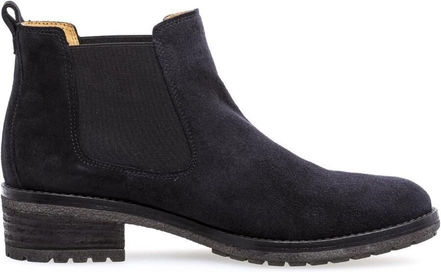 Leren Enkellaarsjes Dames Zwart Blauw Comfortabele Chelsea Boots