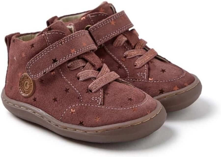 Leren enkellaarsjes met sterrenprint voor meisjes