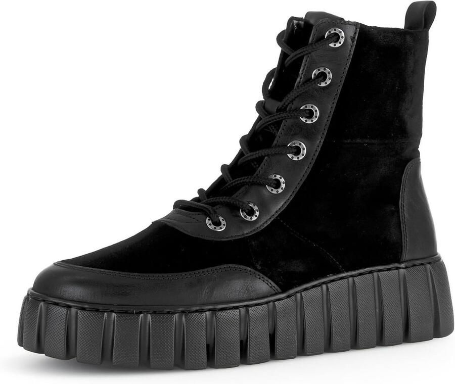 Leren Enkellaarsjes met Veters voor Dames Extra Comfort