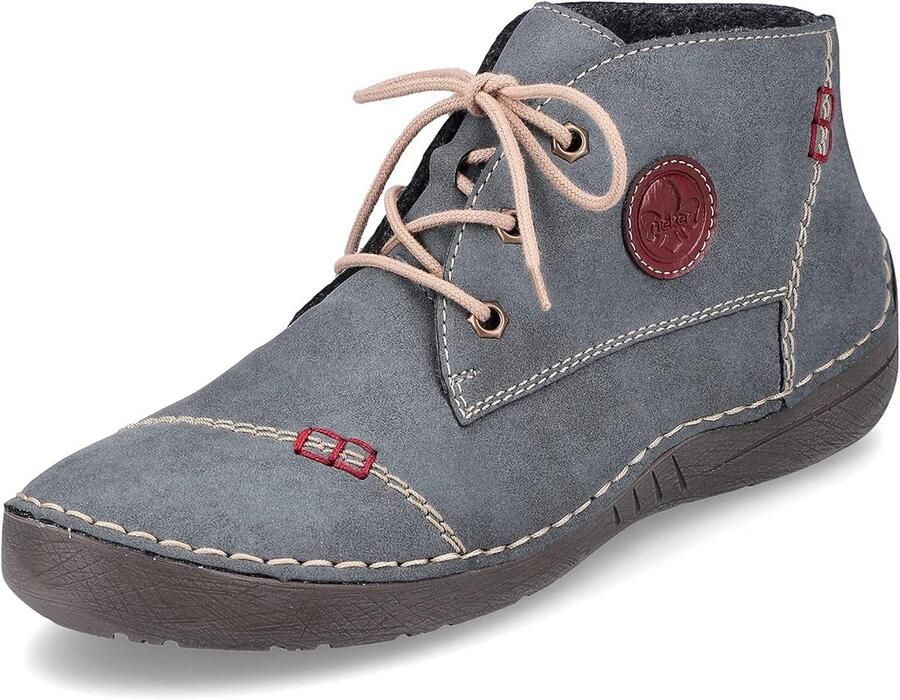 Leren Enkellaarzen Dames Bordeaux Rood Zwart Comfortabele Pasvorm