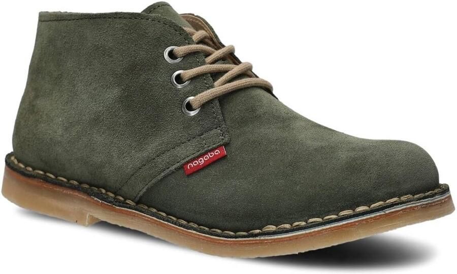 Leren Enkellaarzen Heren Vintage Veterboots Comfortabele Ankle Boots