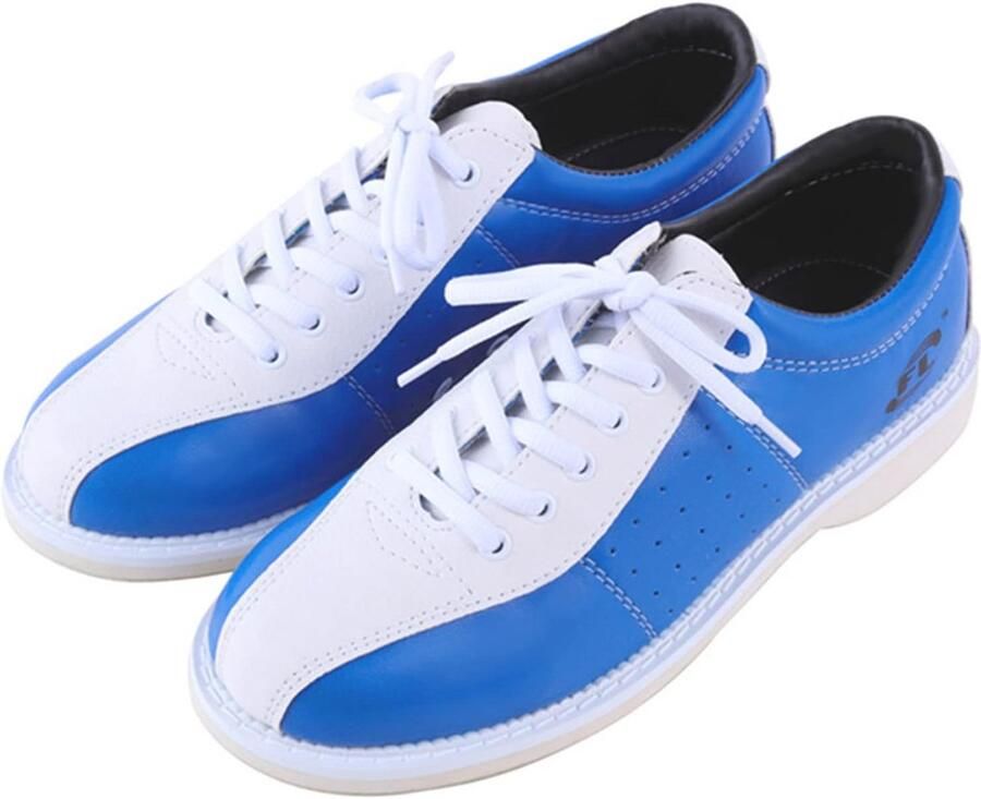 Leren Heren Bowling Schoenen Lichtgewicht en Ademend met Vetersluiting