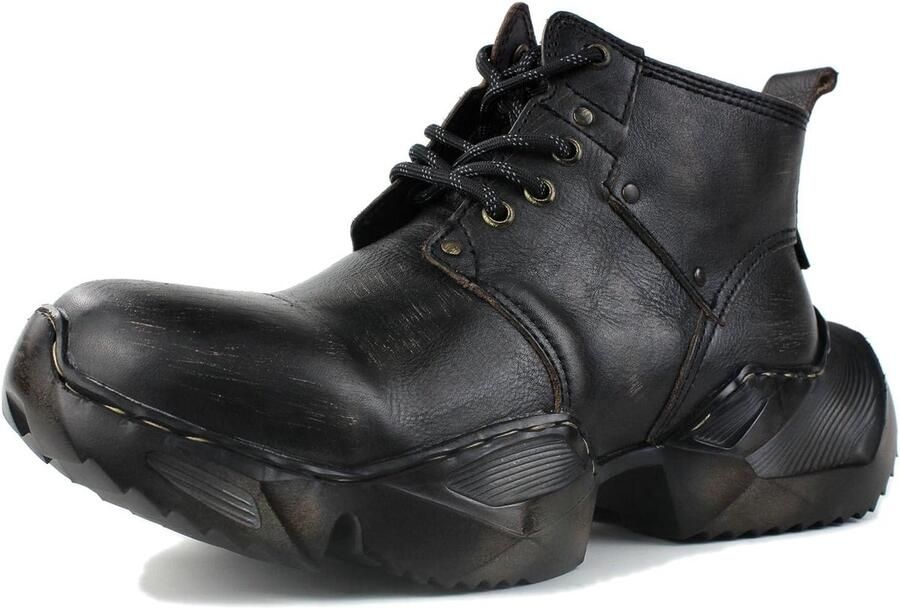 Leren Heren Laars Chukka Boots Dagelijks Gebruik Gemaakt Van Echt Leer Bruin