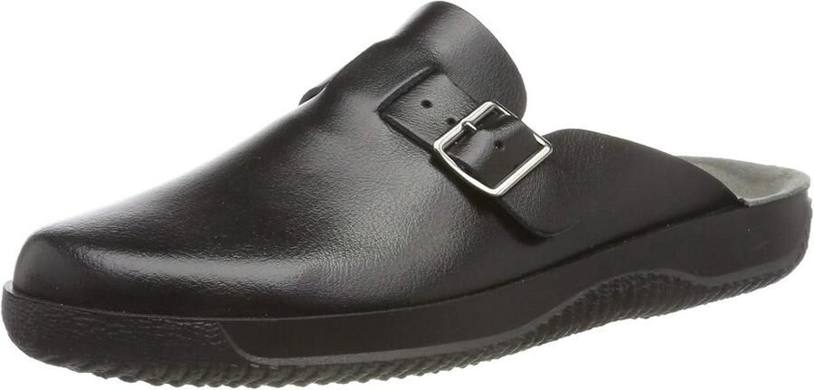 Leren Heren Slippers met Verstelbare Gesp en Luchtkussenzool