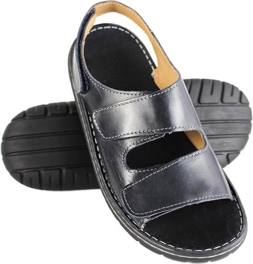 Leren Herensandalen voor Zomer en Trekking Comfortabele Outdoorslippers