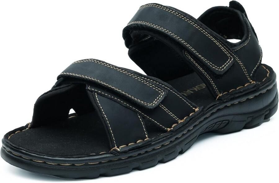 Leren Herensandalen Zomer Outdoor en Wandelschoenen