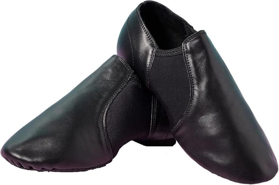 Leren Jazz Dansschoenen met Vetersluiting voor Dames en Meisjes Zwart of Beige