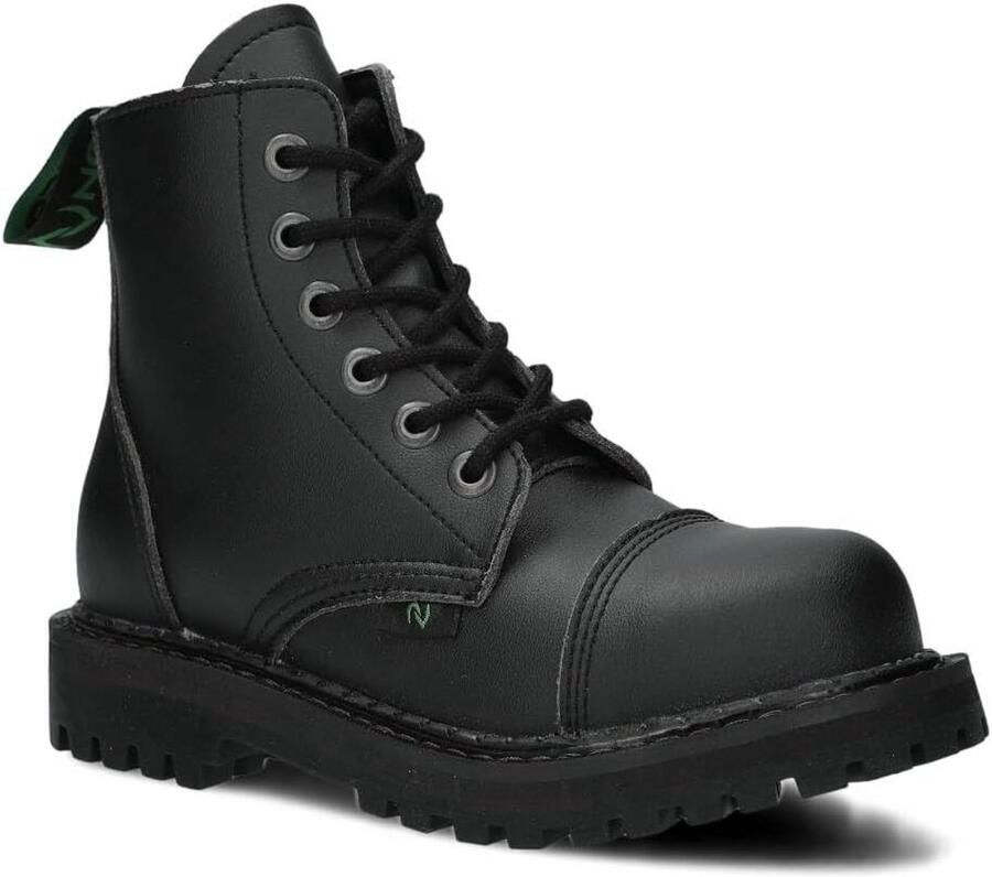 Leren Kisten met Stalen Ne Veterogen Combat Boots voor en