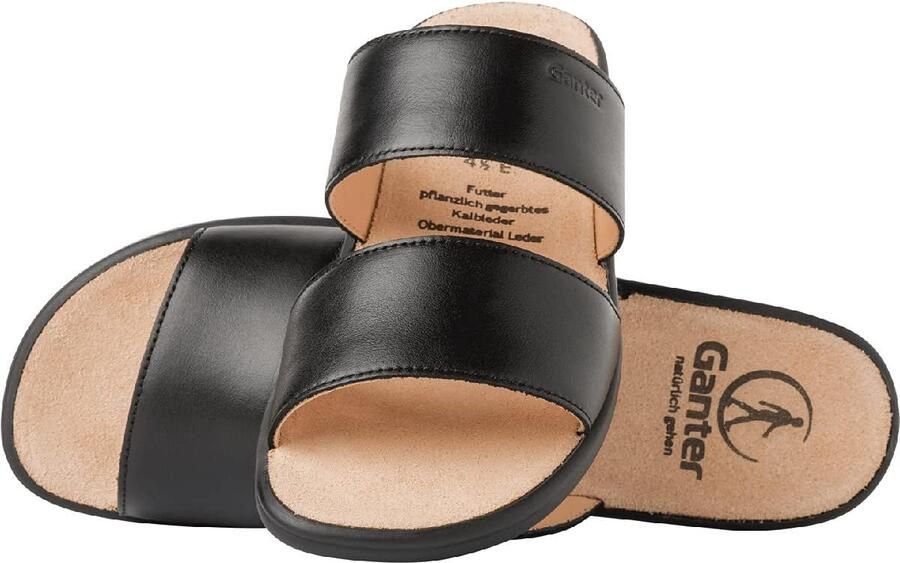 Leren Muiltjes Dames met Klittenband Comfortabele Zomerschoenen met Anatomisch Voetbed