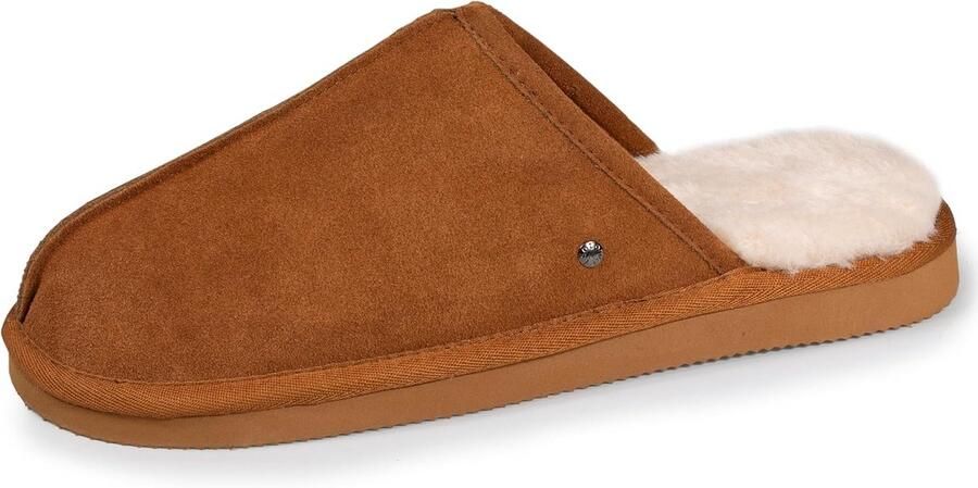 Leren Pantoffels Heren met Zachte Imitatiebont Voering