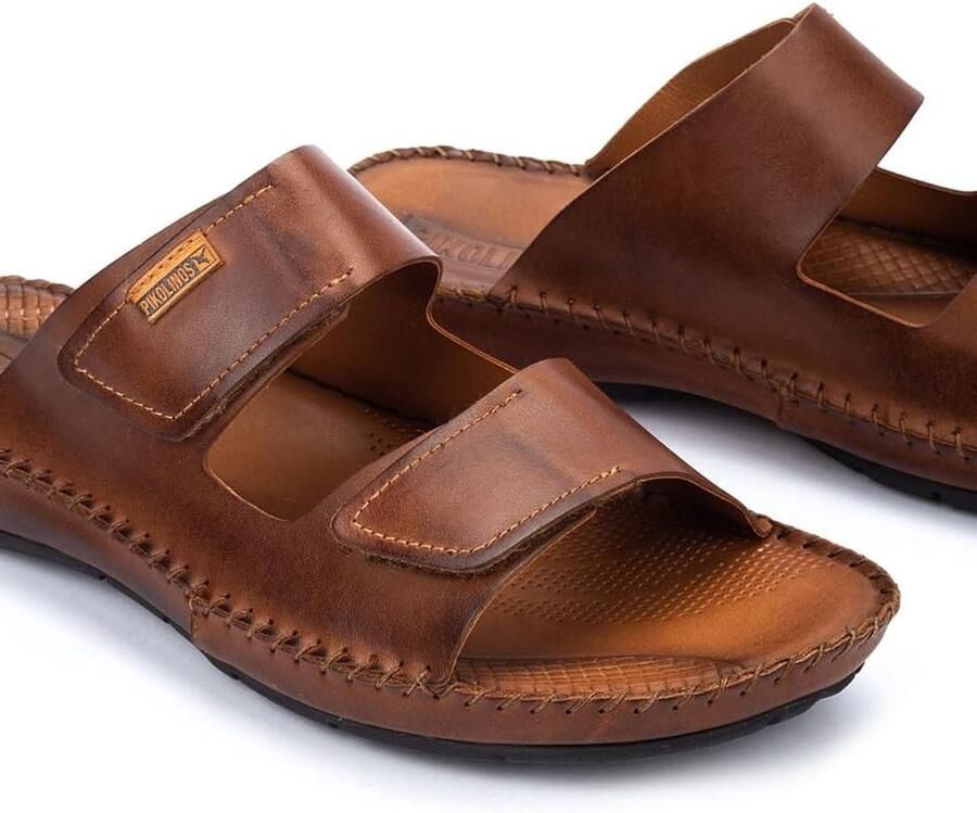 Leren Sandalen Zomer Schoenen Ontspannen Stappen Verstelbare Bandjes Bruin