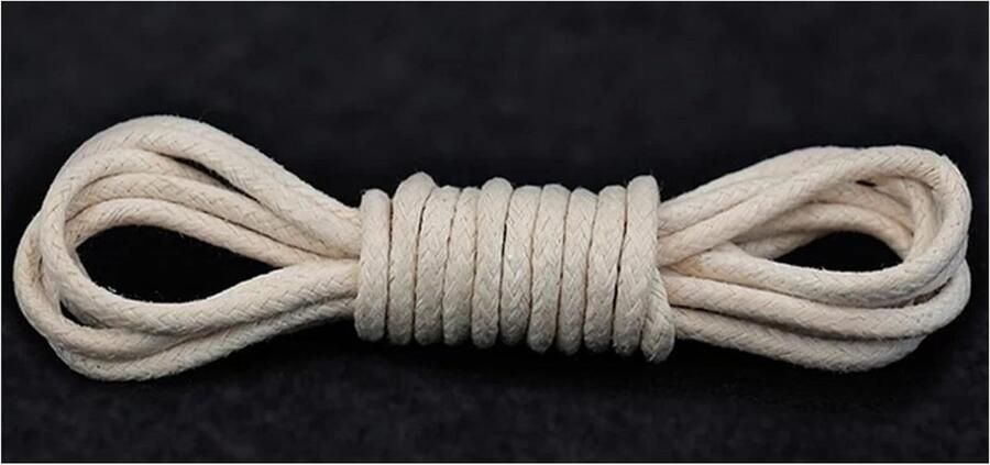 Leren Schoenveters Gedekte Veters Schoenen Sluiten Waterdicht Katoen Beige