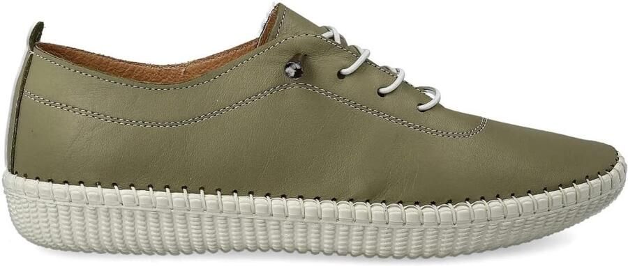 Leren Sneakers Dames Platte Schoenen Casual Gebruik Flexibel Leer Hak Veelzijdig