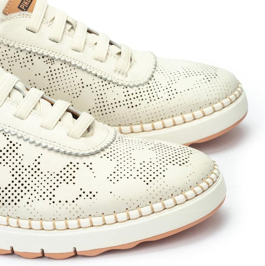 Leren sneakers voor dames in cognac kleur - Foto 1