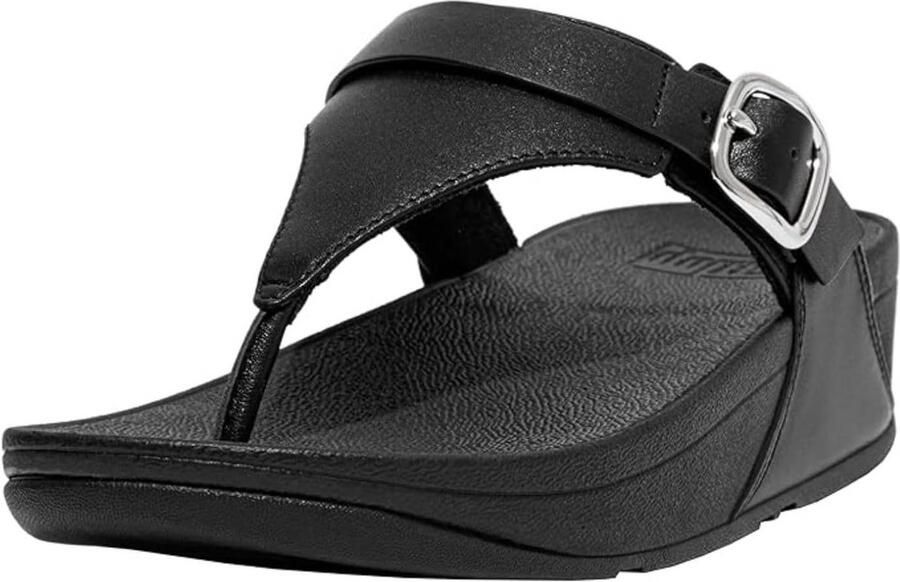 Leren Teenslippers Dames met Verstelbare Band Comfortabele Sandaal