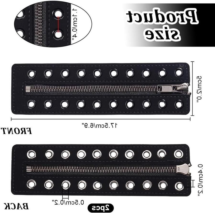 Leren veter-inzetstukken voor laarzen met rits 17.5x 10 metalen oogjes knoopvrije veters voor volwassenen zwart ideaal voor schoenen en laarzen