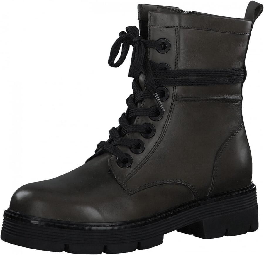 Leren veterlaarzen voor dames