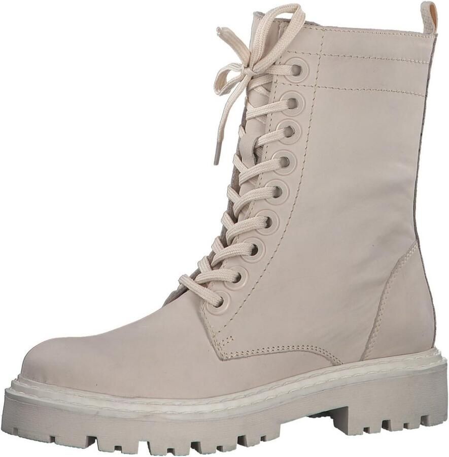 Leren veterlaarzen voor dames met comfortabele pasvorm