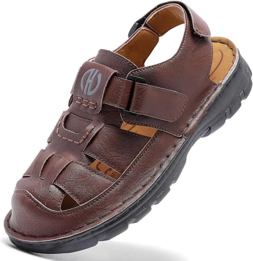Leren Wandelsandalen Heren Outdoorschoenen Gesloten Teen