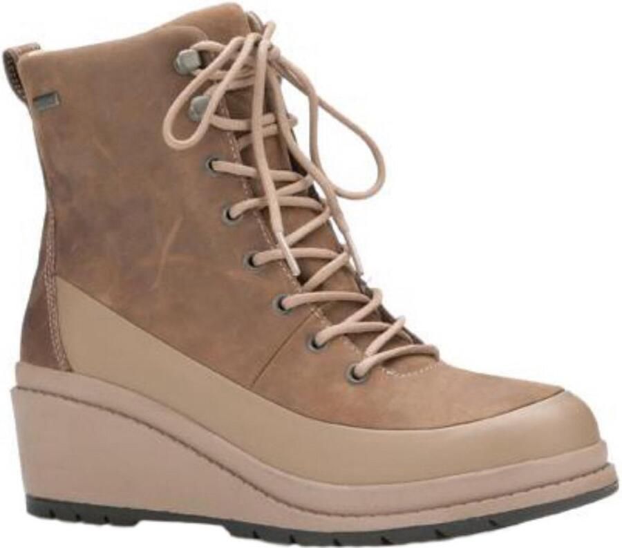 Leren Wedge Enkellaarzen Dames Waterdicht en Comfortabel