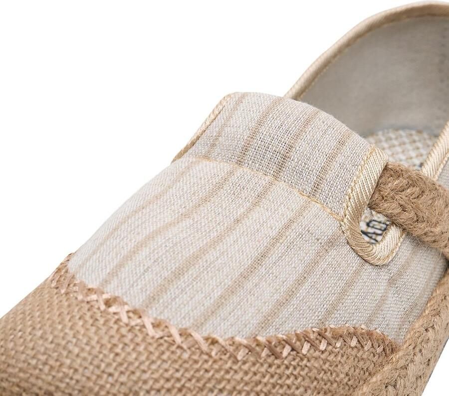 Leroy Heren Casual Espadrilles Klassieker Strepen Canvas Flats