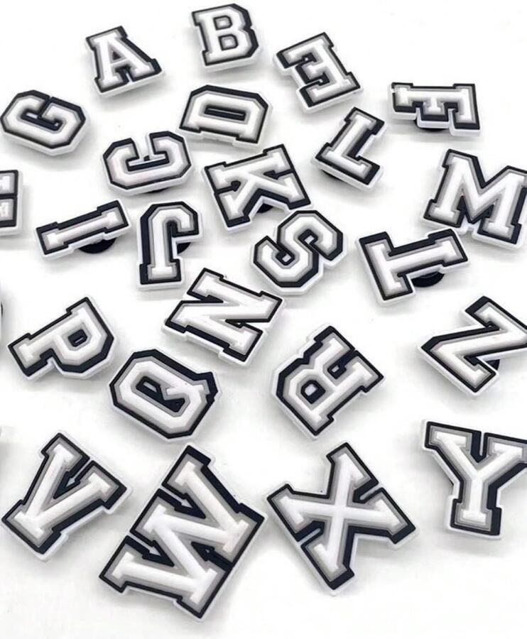 Letters Numbers Shoe Decor 3D Sports Ball Shoe Charms Clog Charm Alphabet I Love Heart Multipacks Shoes Decoration ShopVlot
