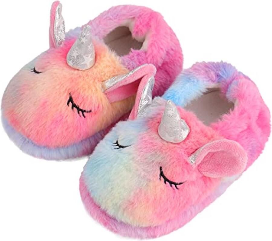 Leuke Cartoon Slippers voor Kinderen Warme Anti-Slip Peuterschoenen