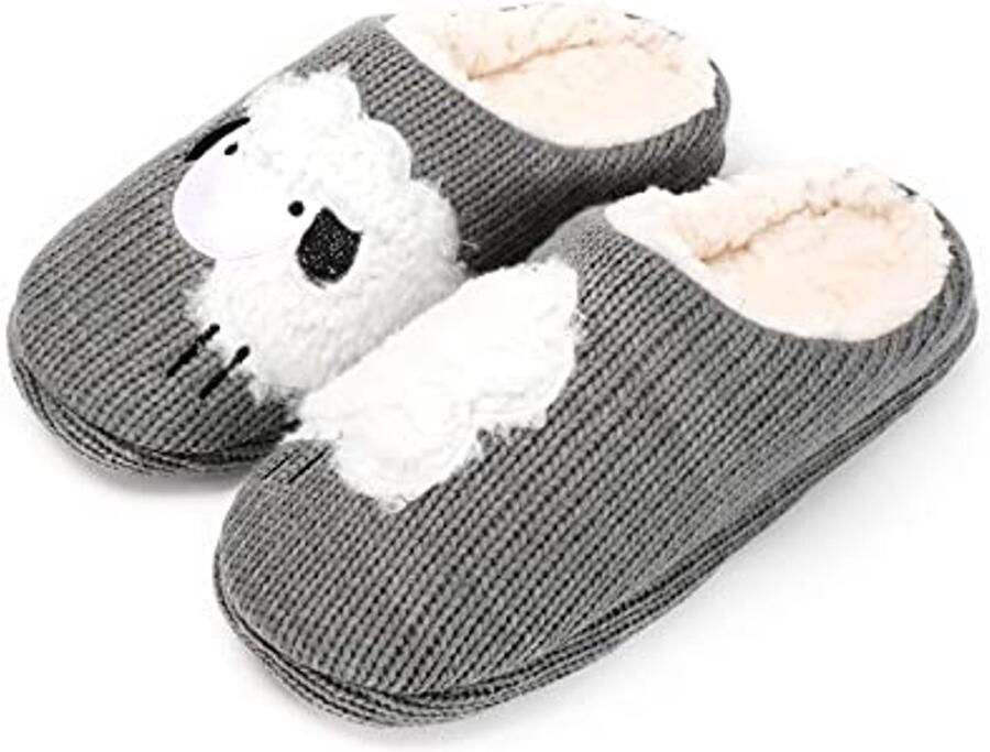 Leuke huisslippers met warm imitatiebont voor dames Instappers voor winter en fris comfort