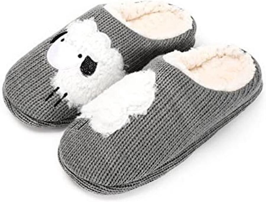 Leuke huisslippers met warm imitatiebont voor dames Instappers voor winter en fris comfort